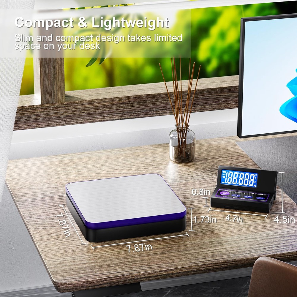 Digital Wireless Shipping Postal Scale 110lbs/0.1oz Accurate,Foldable LCD,Pac...