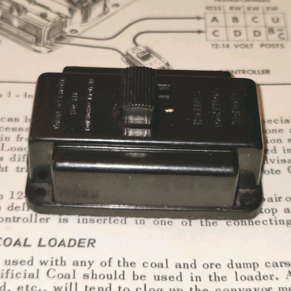 Orig Postwar Lionel #397 Coal Loader Operating Guide & 364C Controller (No Wire)