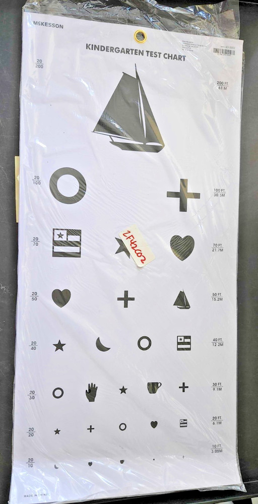 Kindergarten Eye Test Chart