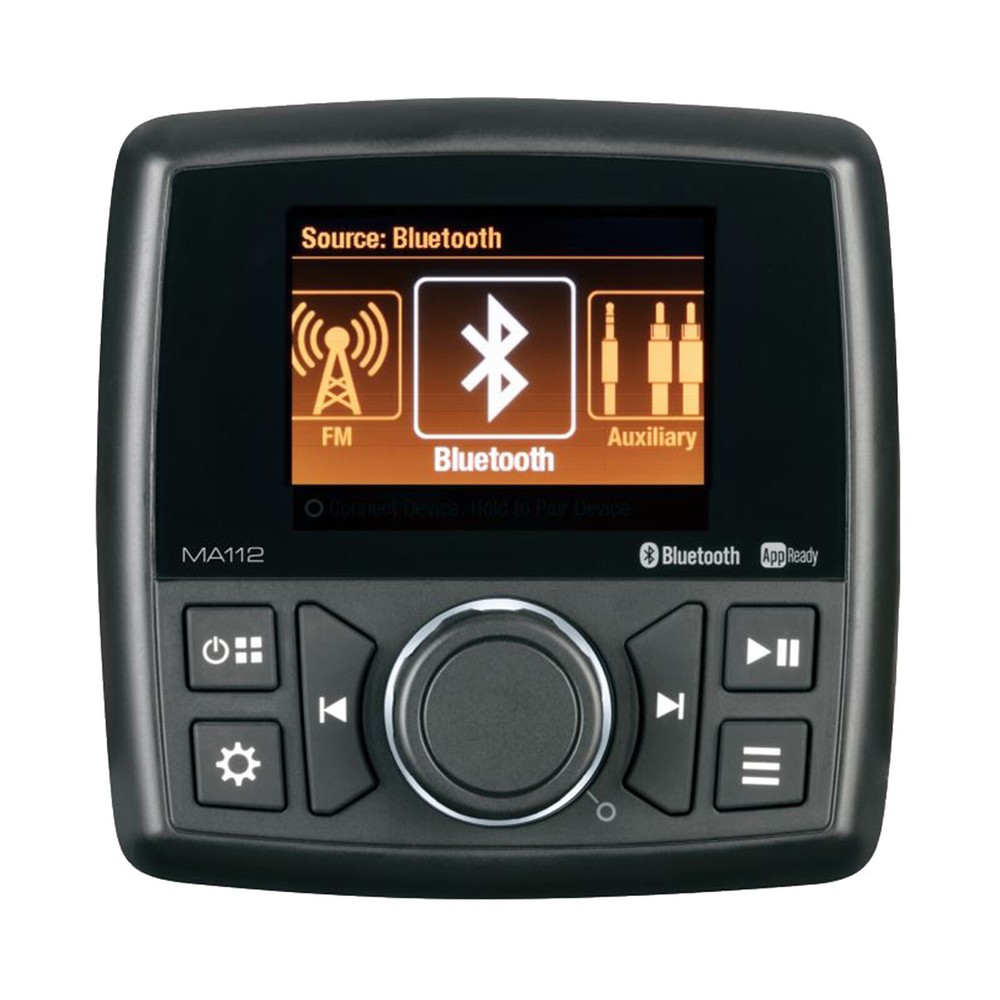 Marine Audio Bluetooth Receiver, 2x 6.5" 150 Watts Speakers, LED Controller