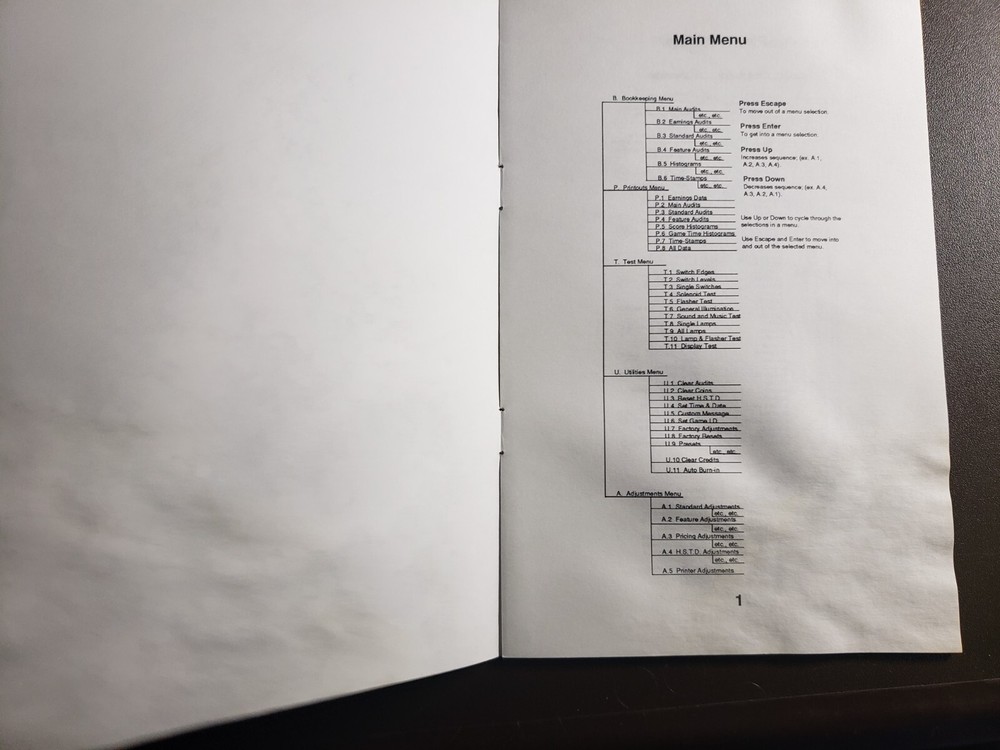 Williams FISH TALES Original Pinball Operator's Handbook Manual