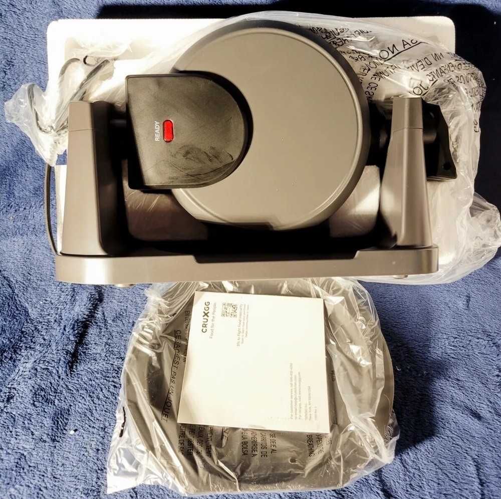 💥 Cruxgg Rotating Ceramic Nonstick Waffle Maker🆕️OPEN BOX