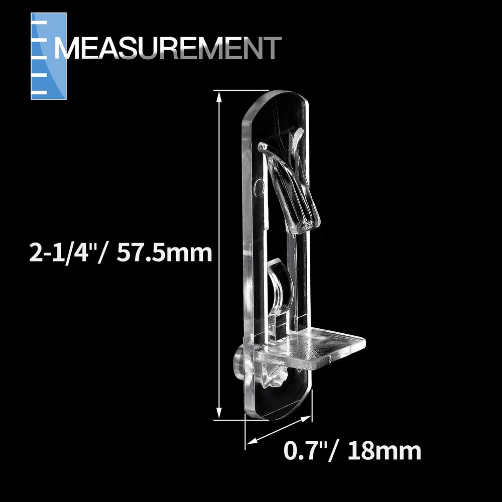 30PCS 5mm Locking Shelf Support Pegs Clear