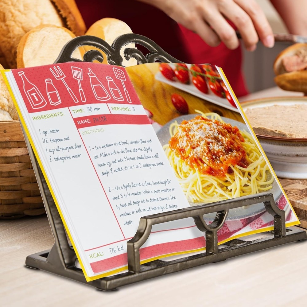Traditional Cast Iron Cookbook Stand