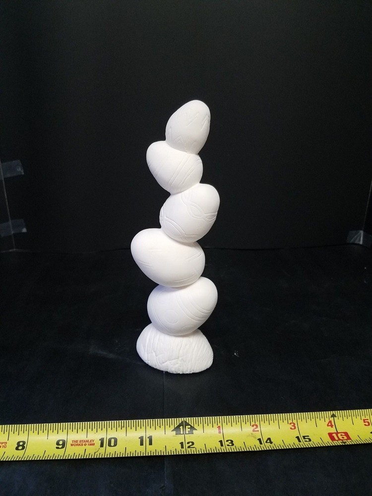 Easter Egg Stack Ceramic Bisque Ready To Paint