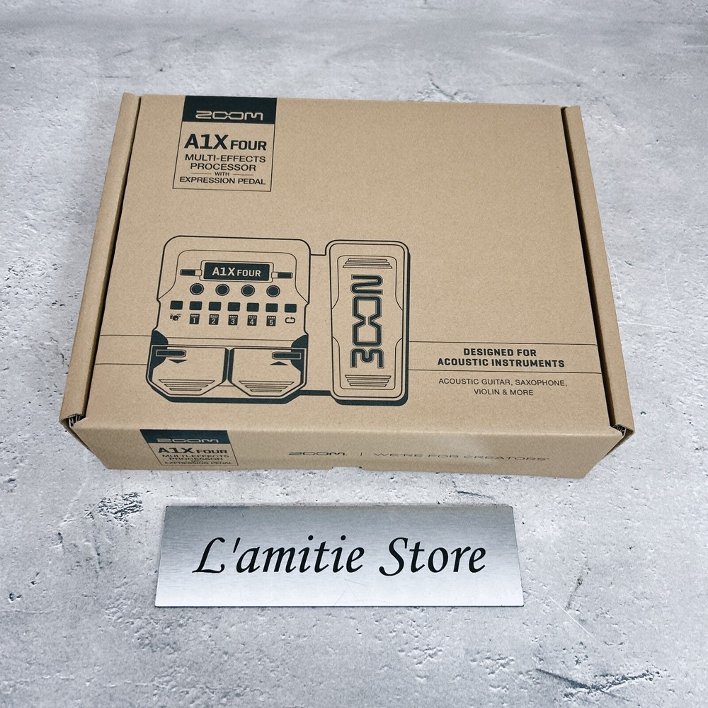 ZOOM A1X FOUR Multi-Effects Processor for Acoustic Processor with pedals JP New