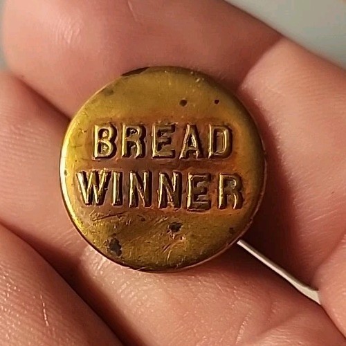 Antique Bread Winner Overalls Work Clothes Brass Wobble Shank Button