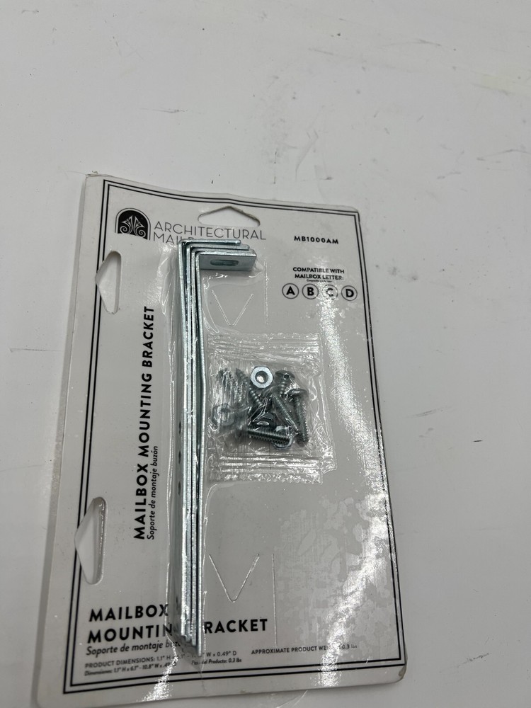 QTY 3 Architectural Mailboxes Adjustable Metal Mailbox Bracket MB1000AM