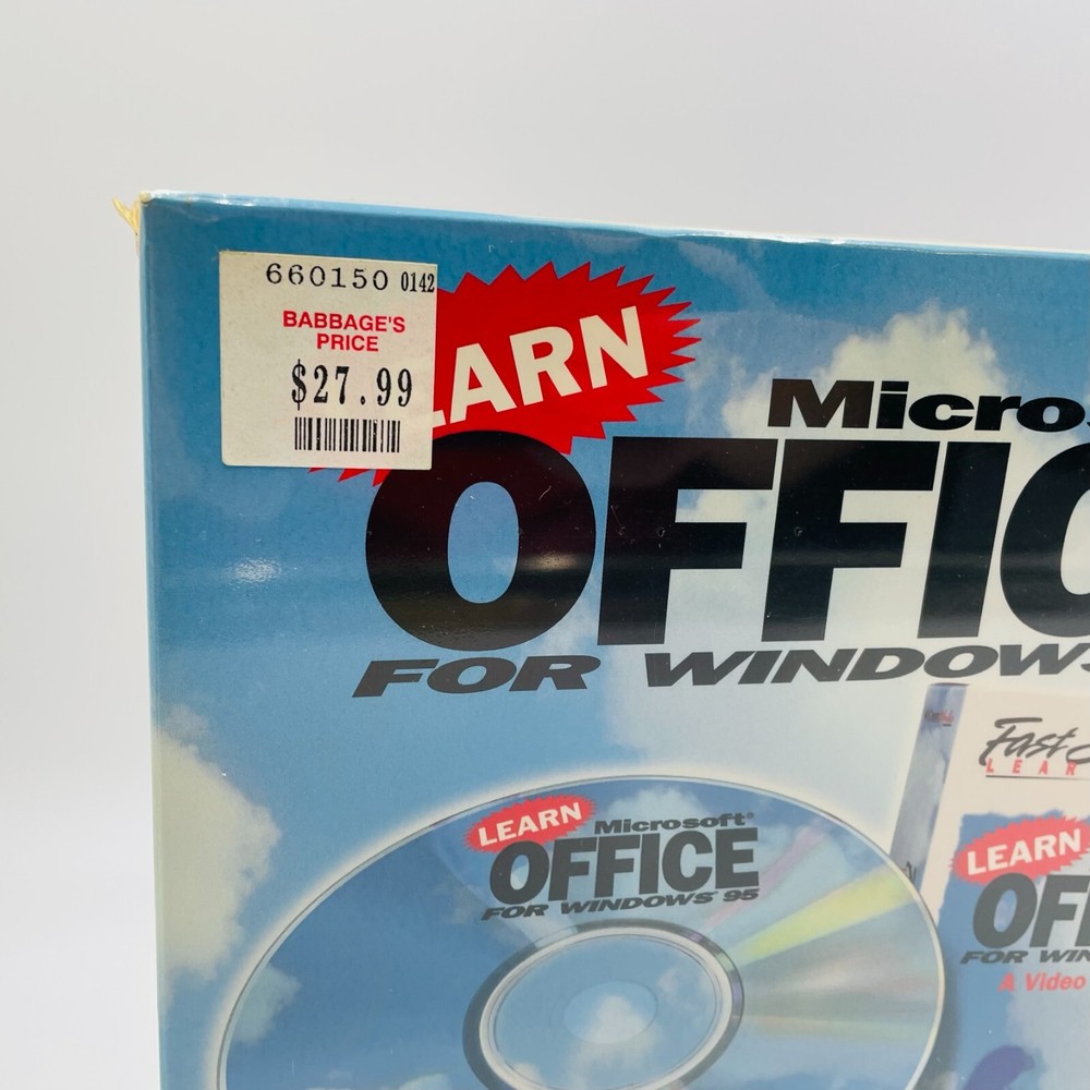 Vintage NEW Microsoft Windows 95 Fast Start Learning CD VCR Video Tutorial 1995