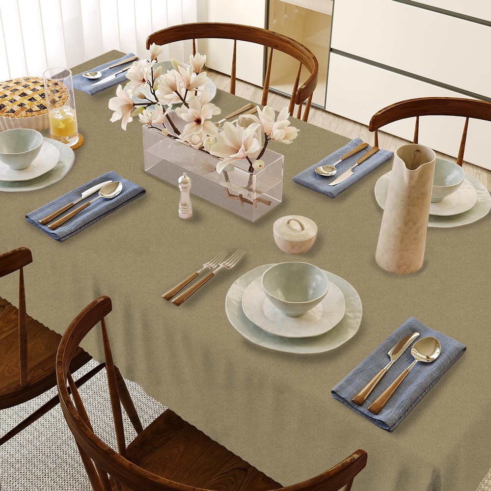 HX&OD Rectangular Tablecloth Waterproof Stain/Wrinkle Resistant Cationic Fabric