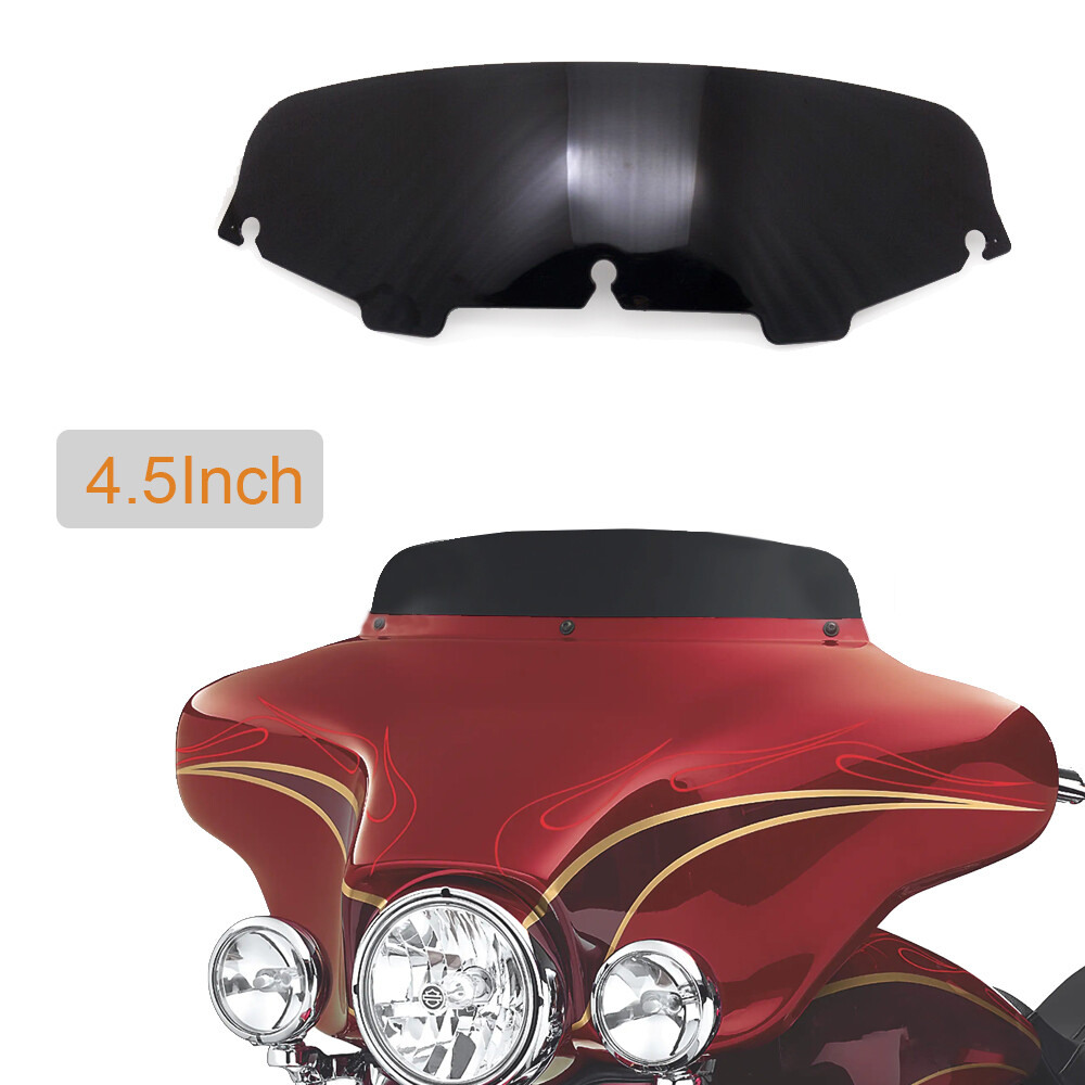 4.5" Wave Windscreen for Harley Electra Street Glide 1996-2013 Windshield -Black