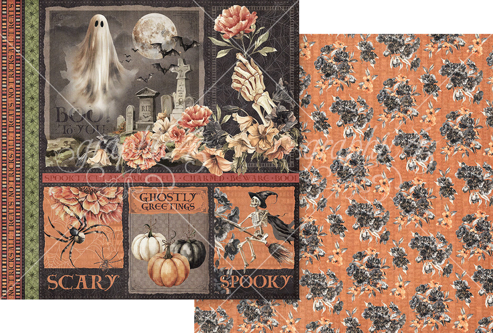 GRAPHIC 45 *GHOSTLY GREETINGS* COLLECTION BUNDLE ~ FALL HALLOWEEN *SHIPS FREE*