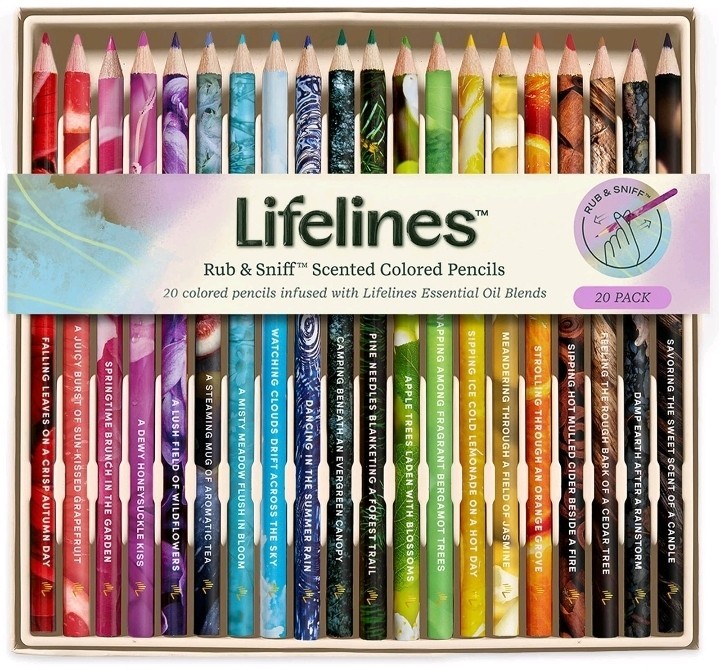 🪼 Lifelines Rub & Sniff Scented Colored 20 Pencils Vibrantly Colored 🆕️