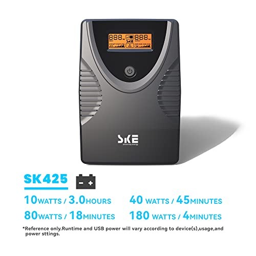 Ups Battery Backup And Surge Protector 425Va/240w,computer Uninterrupt