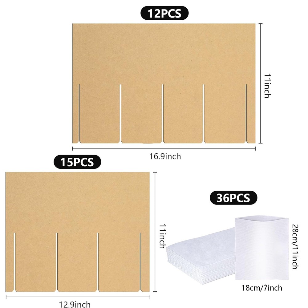 Codree 3 Sets Glass Packing Kits Dividers for Moving Boxes Glassware Dish Protec