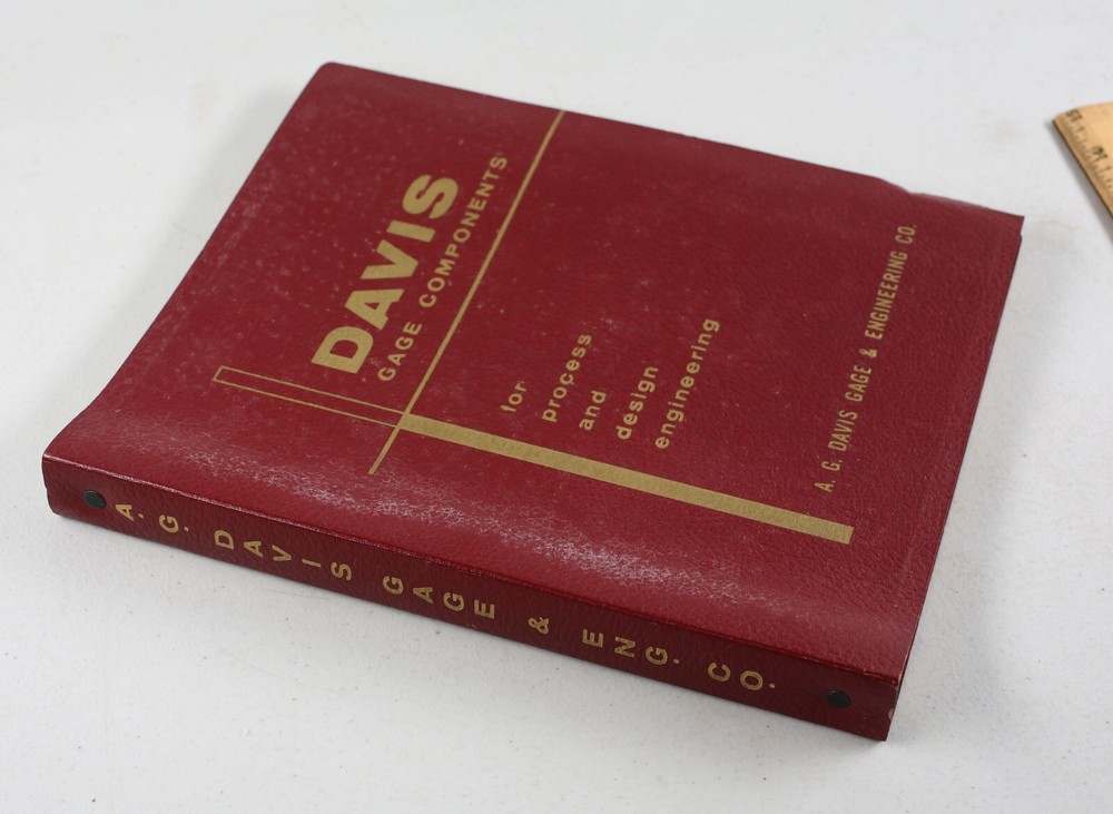 Vintage Davis Gage Components Catalogs Binder Process Design Engineering