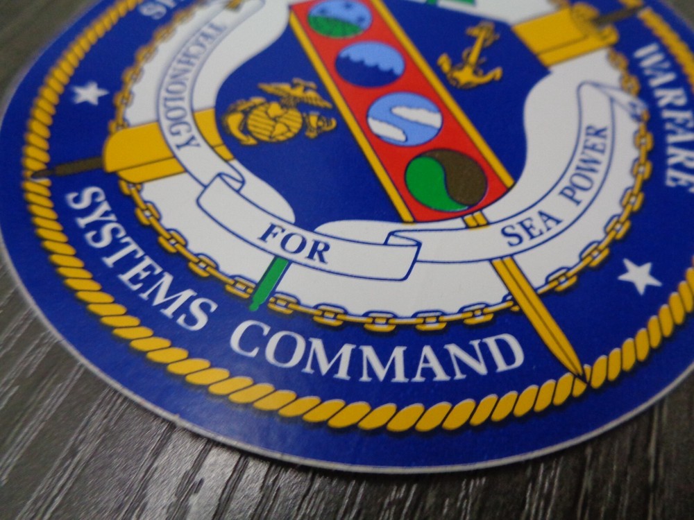 US NAVY STICKER / DECAL SPACE AND NAVAL WAREWARE SYSTEMS COMMAND