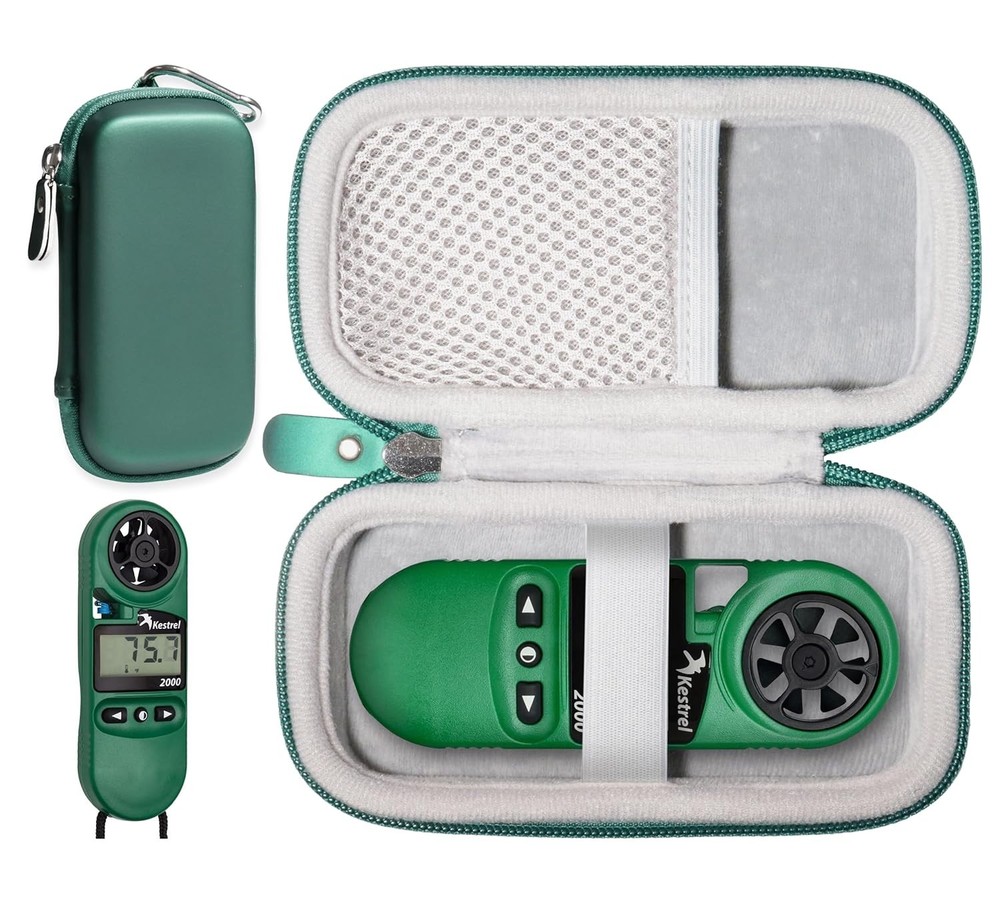 GETGEAR case for Kestrel 2000 Pocket Wind And Temperature Green
