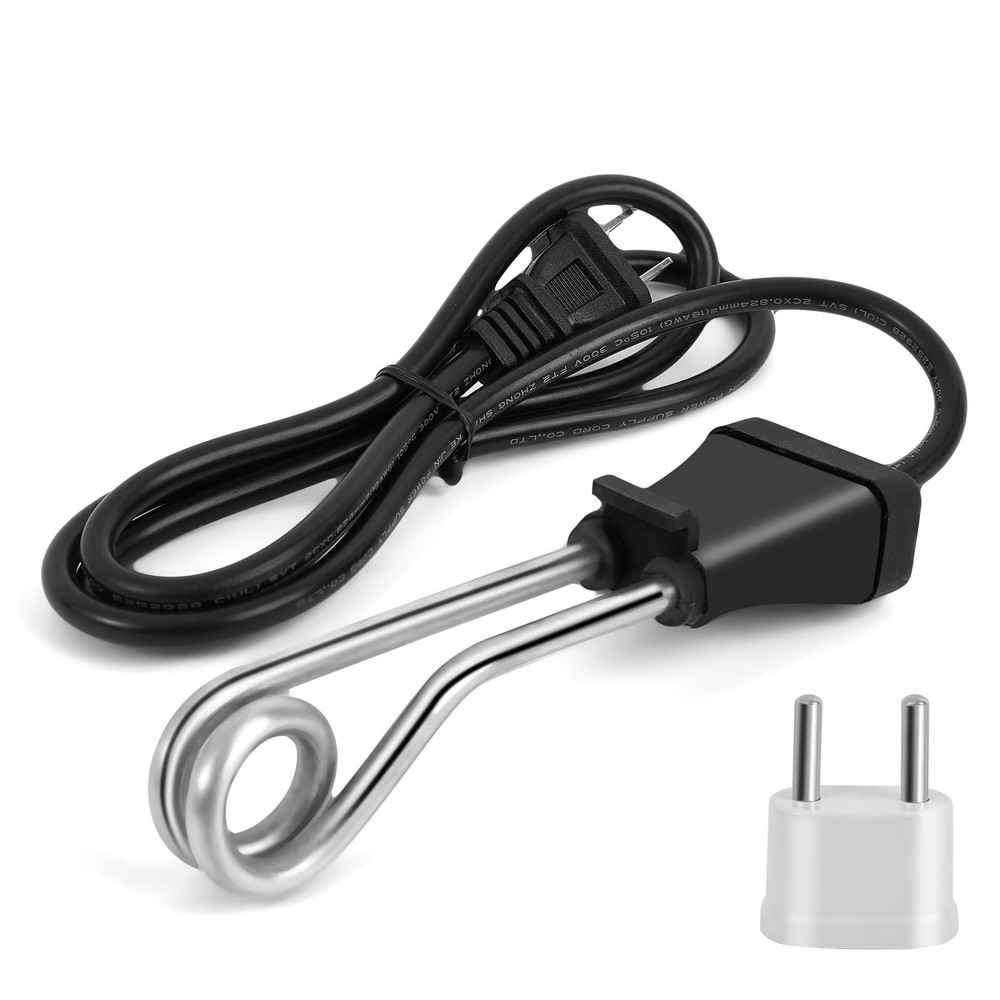 110V-240V Dual Voltage Portable Cup Immersion Heater, Travel Essential for Bo...