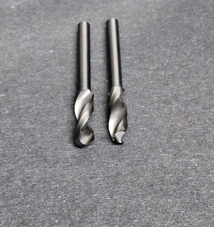 2pc #13 Solid Carbide Micro Drill Cutters Inc. USA .185" ⅛" Shank Machinist Bit