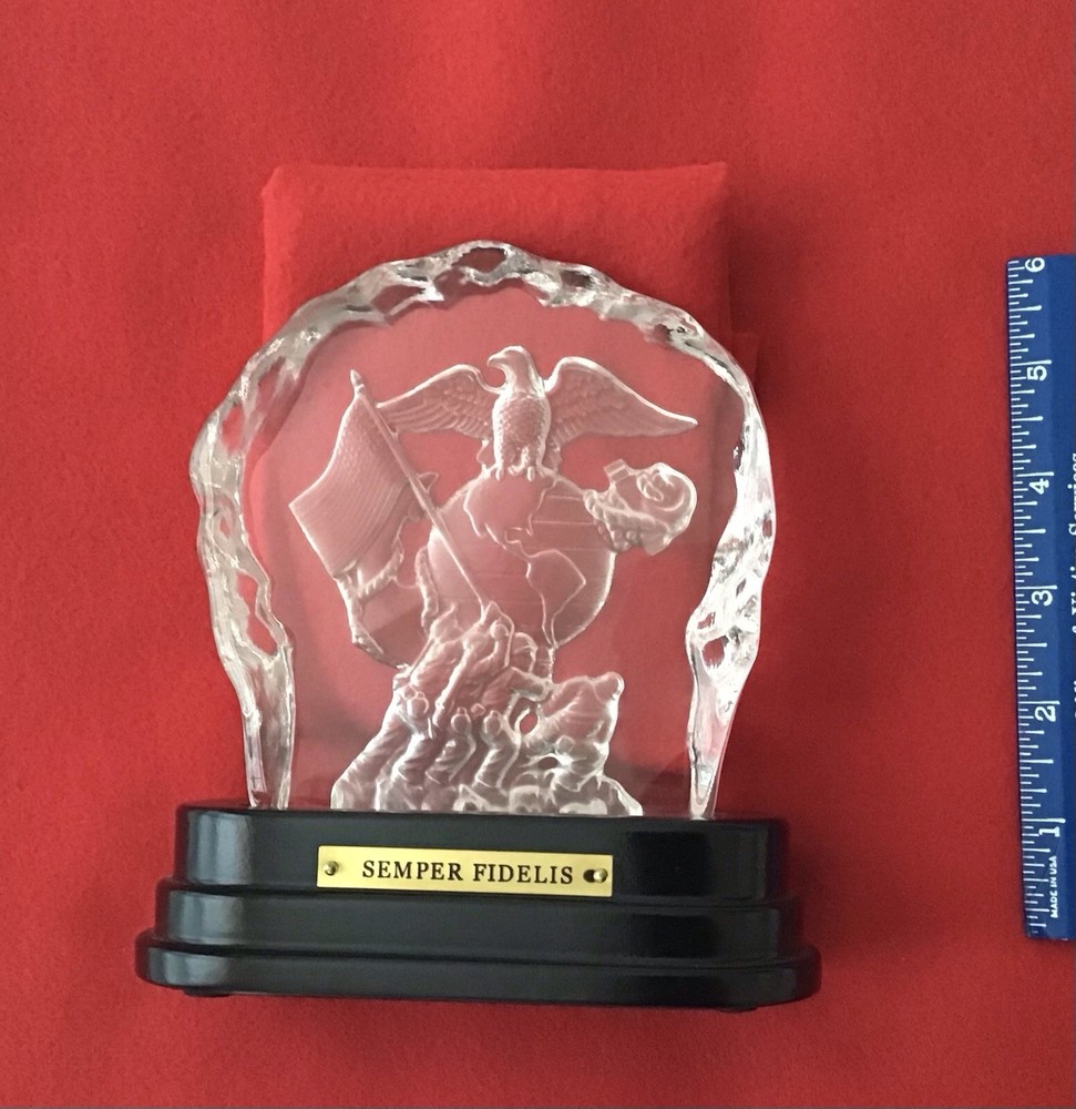 USMC DESKTOP LED ACRYLIC MARINE CORPS DISPLAY