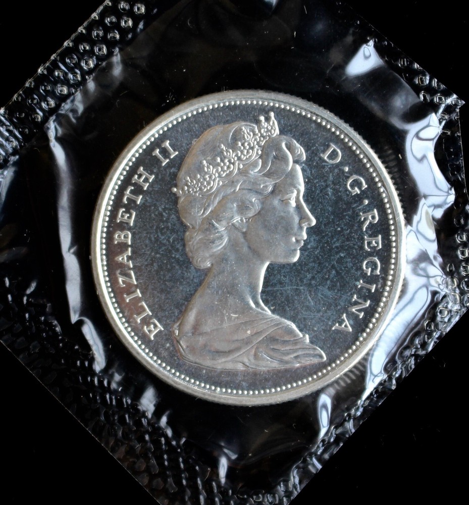 1966 CANADA 50 CENTS .800 SILVER - Pulled From Proof-Like Set UNC