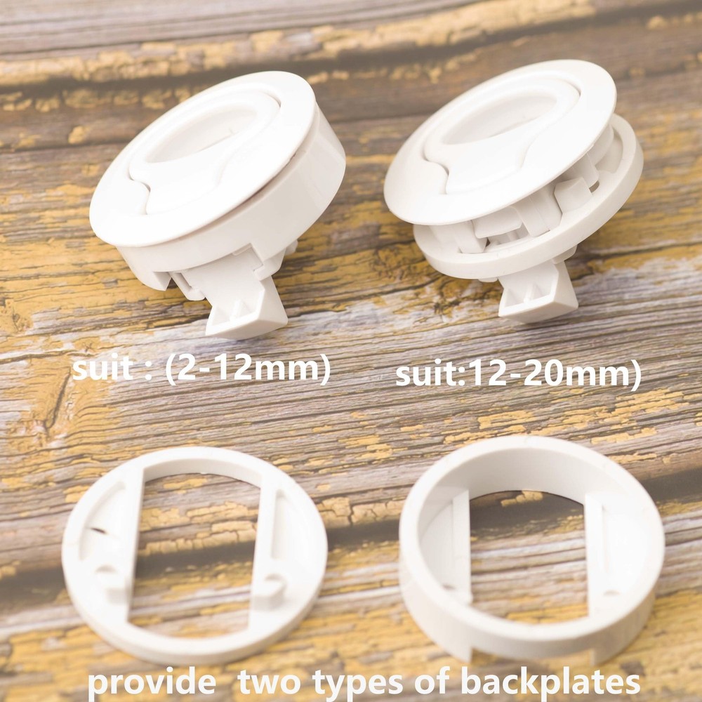 Searoam Slam Latch 2'' Flush Pull White Plastic Handle 2 Inch,