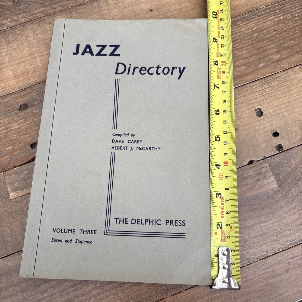 Jazz Directory, Vol 1/2/3 & 4 Compiled By Dave Carey & Albert McCarthy A