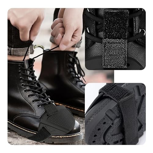 2PCS Black Motorcycle Shift Guard, Rubber Boot Protector Pads, 2 Pieces