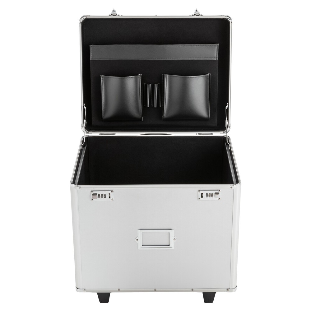 Locking Mobile Business Case, Hand Pull File Case, Office File Organizer Box