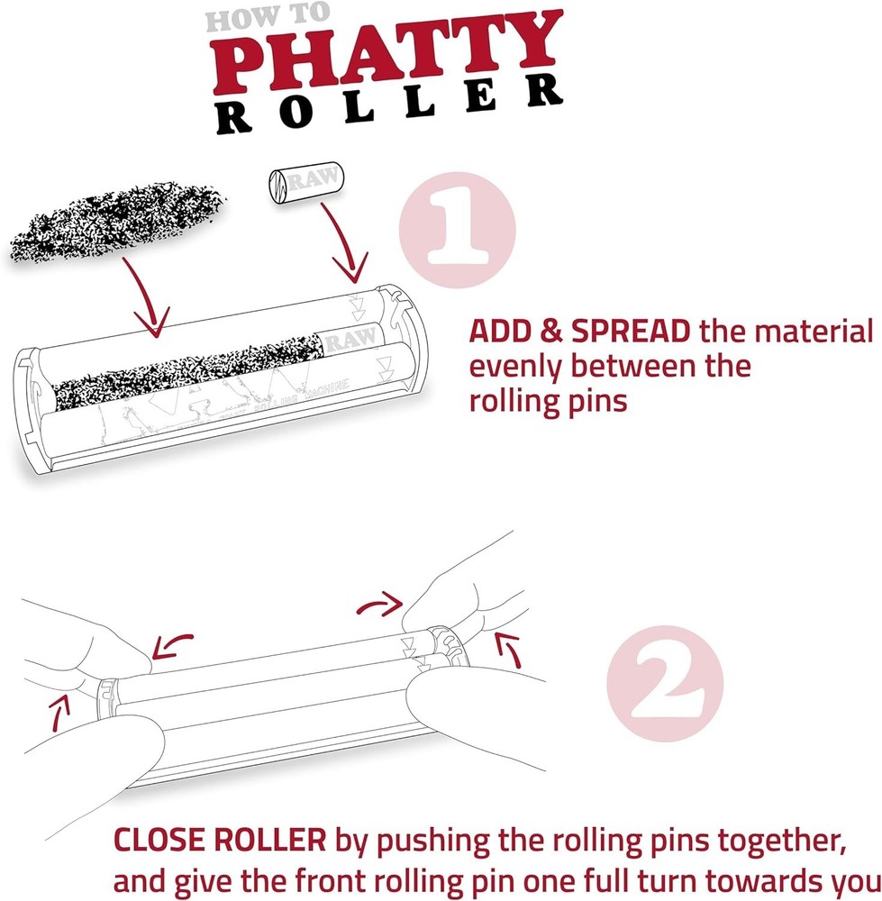 RAW Phatty Roller 125mm | Crystal Clear Triple Strength Rolling Machine (Single)