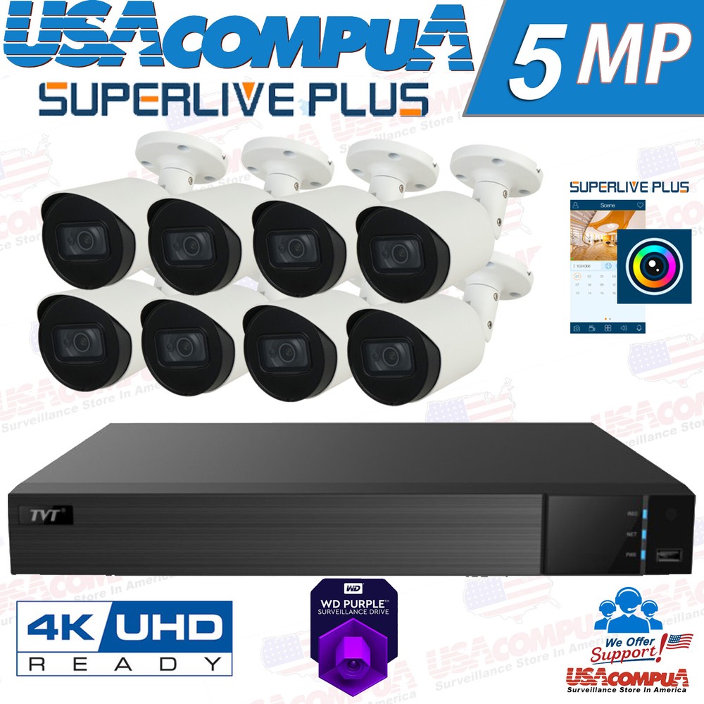 SUPERLIVEPLUSS  Security Cameras System  Bullet 5MP Analog 8CH DVR CCTV