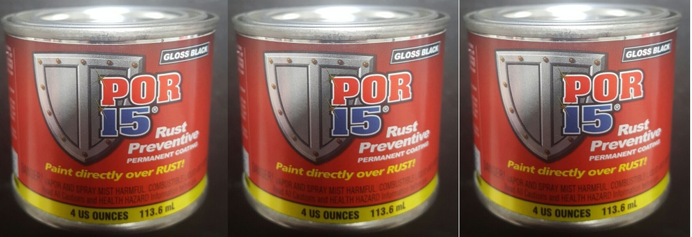 POR-15 Rust Preventative Coating 45006 (3 cans) Gloss Black