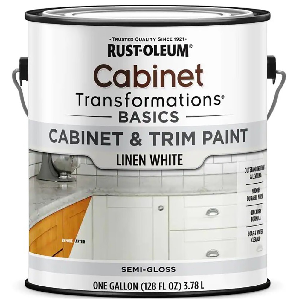 Rust-Oleum 373699 Cabinet Transformations Paint Semi- Gloss Linen White gal