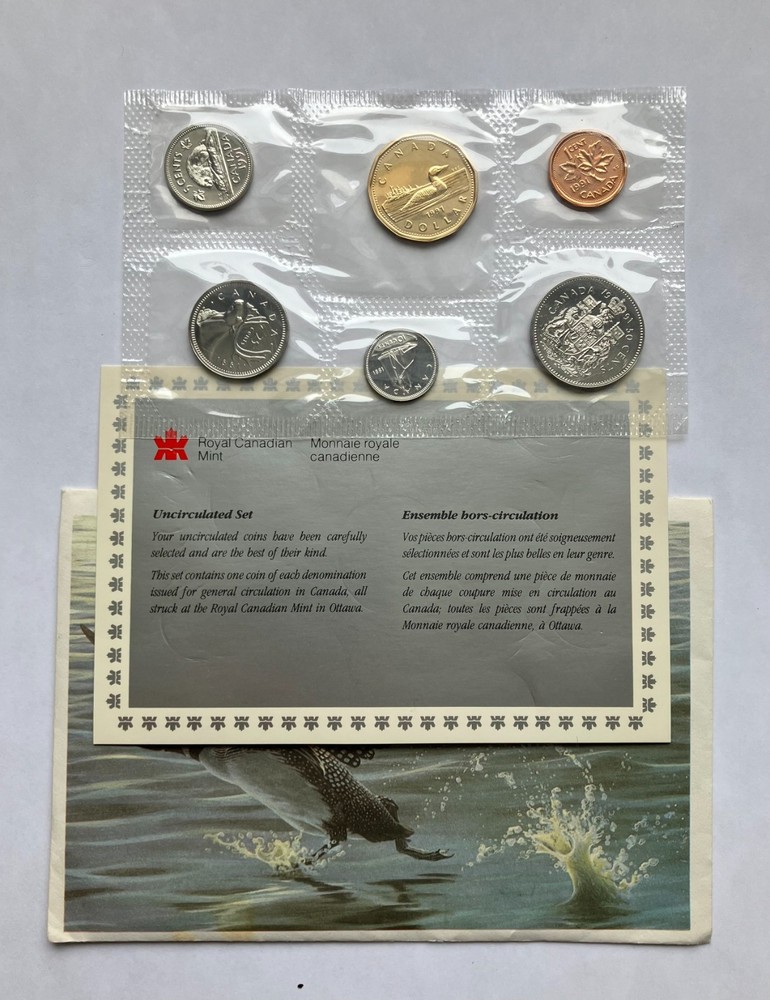1991 Canada Uncirculated Proof Like Coin set