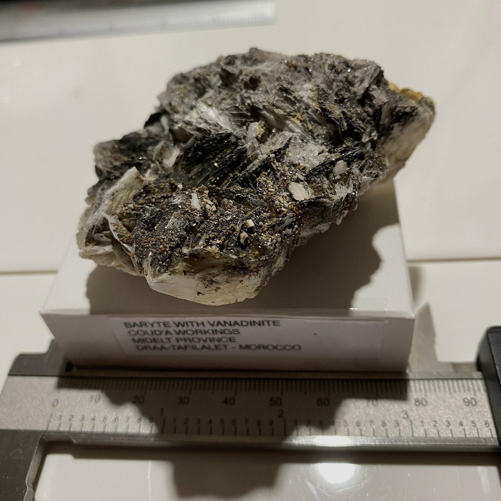 BARYTE WITH VANADINITE [ETC] - COUD'A WORKINGS, MIDELT, DRAA-TAFILALET. MOROCCO
