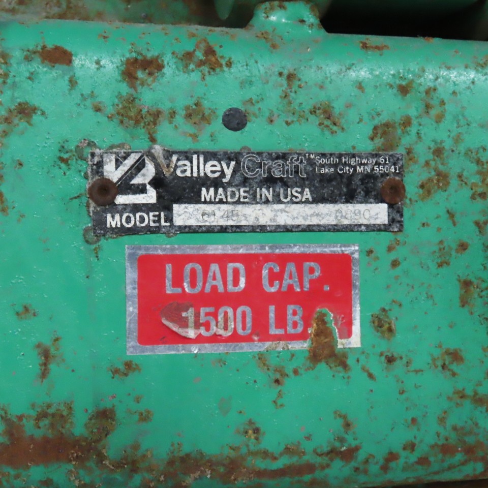Valley Craft Model 6145 Fork Mounted Single Drum Grab 1500lb Capacity
