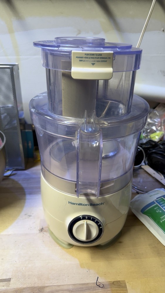 Hamilton Beach Food Processor Tested Working Multi-Speed With Bowl Lid