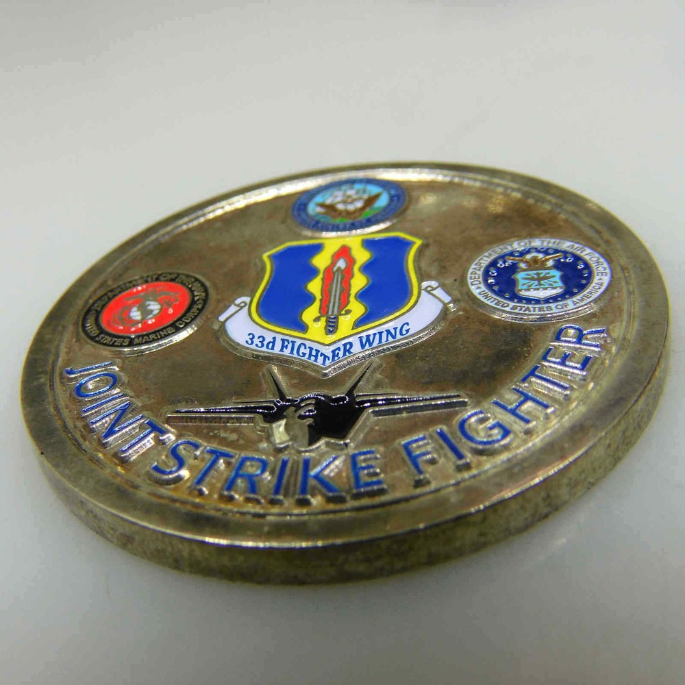 USAF 33D FIGHTER WING JOINT STRIKE FIGHTER CHALLENGE COIN