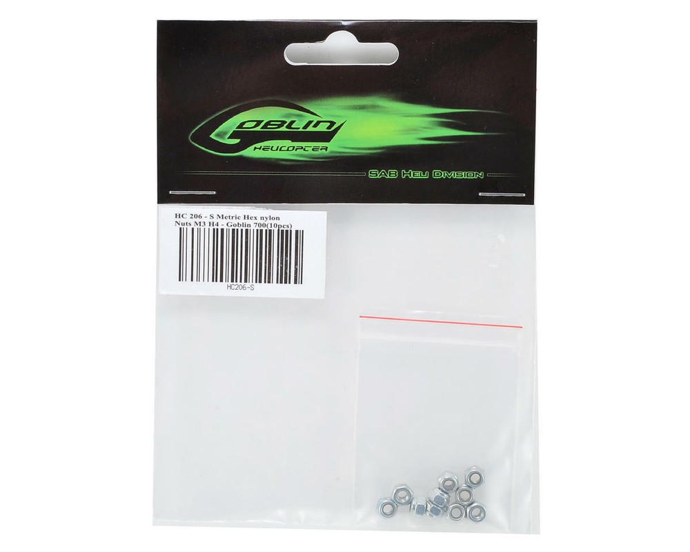 SAB Goblin 3mm Nylon Locknut (10) [SABHC206-S]