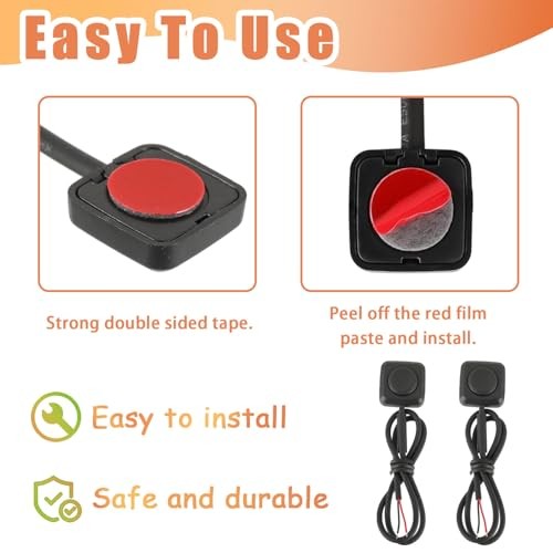 2PCS Momentary Push Button Switch, 12V/24V Mini Push Mini-Button switch 2P