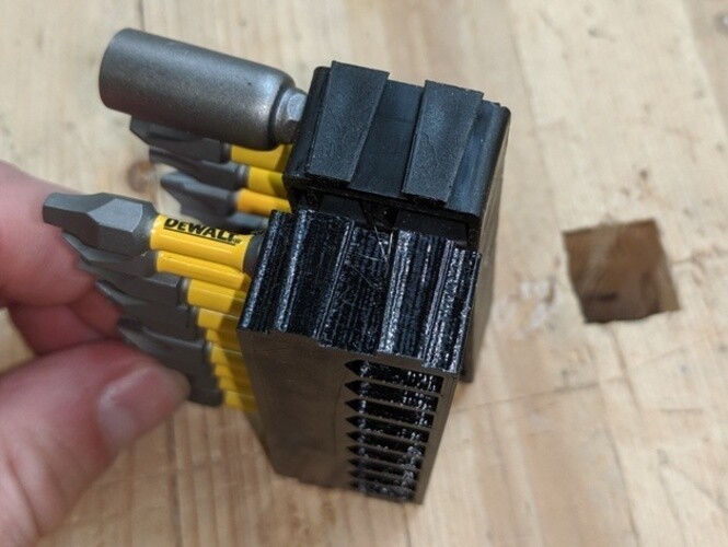 Replacement 3D Printed Dewalt ToughCase Long Bit Holder Insert (holds 9 bits)