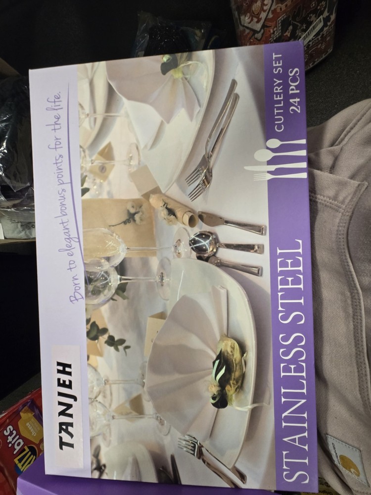 24-Piece Stainless Steel Silverware Set for 6 Essential Kitchen NEW
