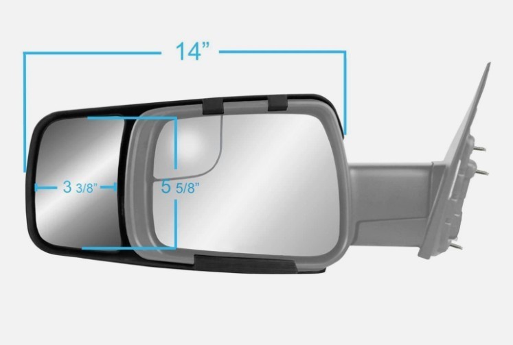 clip-on trailering mirror extensions for 2019-2025 Ram