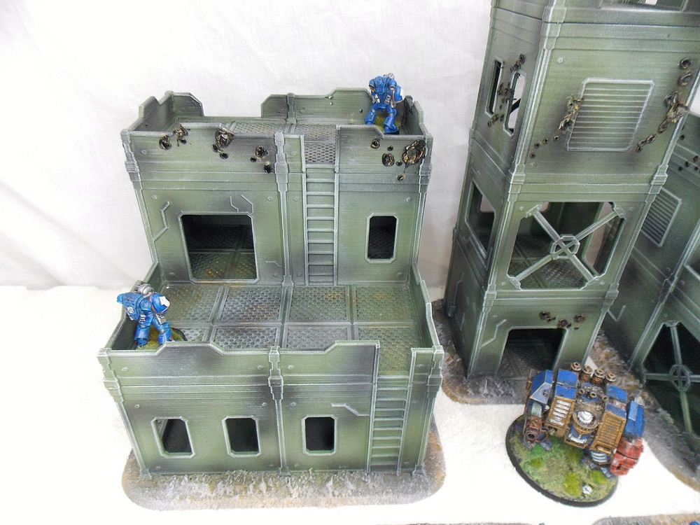WARGAMING TERRAIN PAINTED MEGA SET OF 9 PIECES