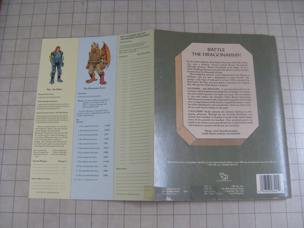 GNOMES - 100 DRAGONS - 0 Uncut Dragonlance Catacombs AD&D Dungeons & Dragons