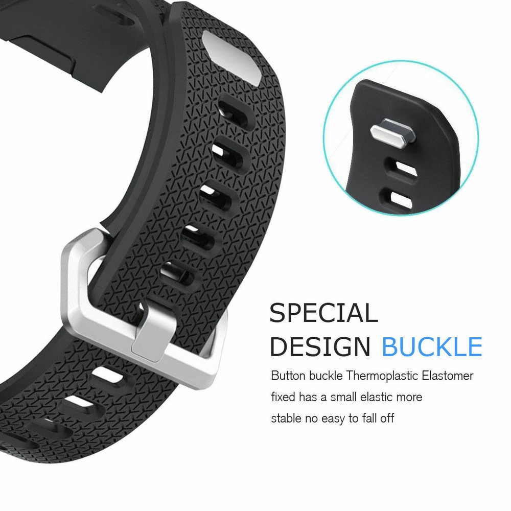 Replacement Silicone Rubber Classic Band Strap Wristband For Fitbit Ionic Watch