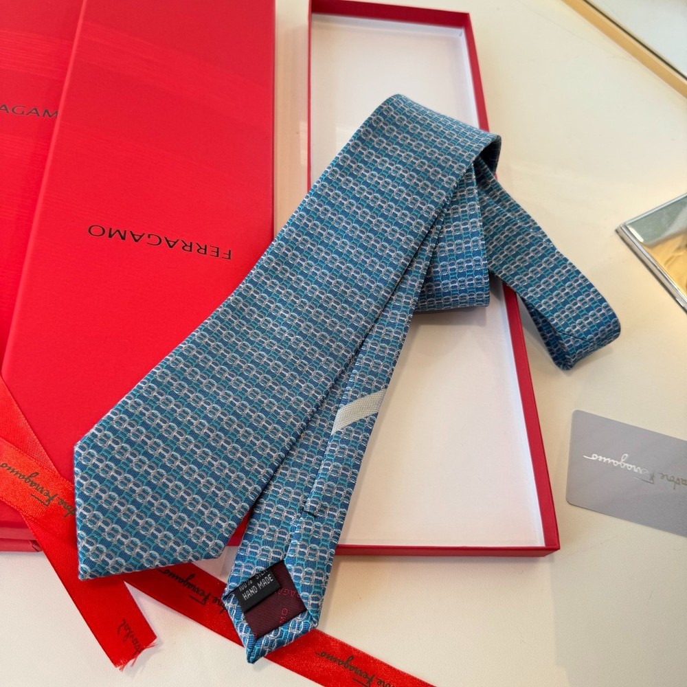 Ferragamo tie Authentic Hot Sale Width 8cm