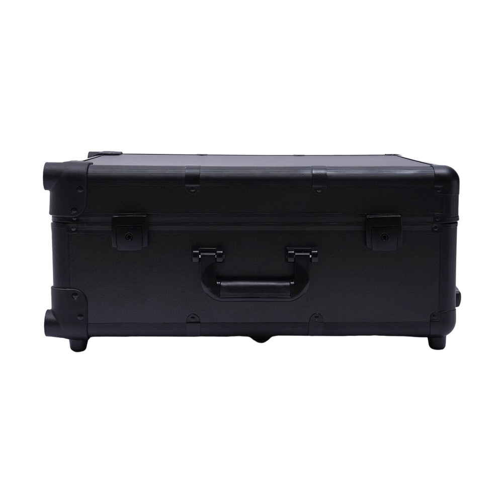 Travel Rolling Makeup Train Case Cosmetic Trolley Organizer &LED LIght+Mirror