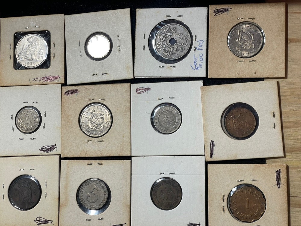 Assorted World Foreign 18 Coins Lot #1